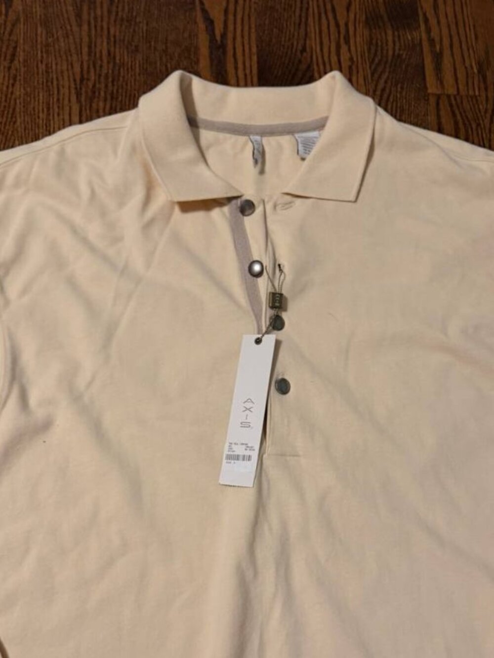 NWT Axis 100% Cotton Long Sleeve Polo Shirt